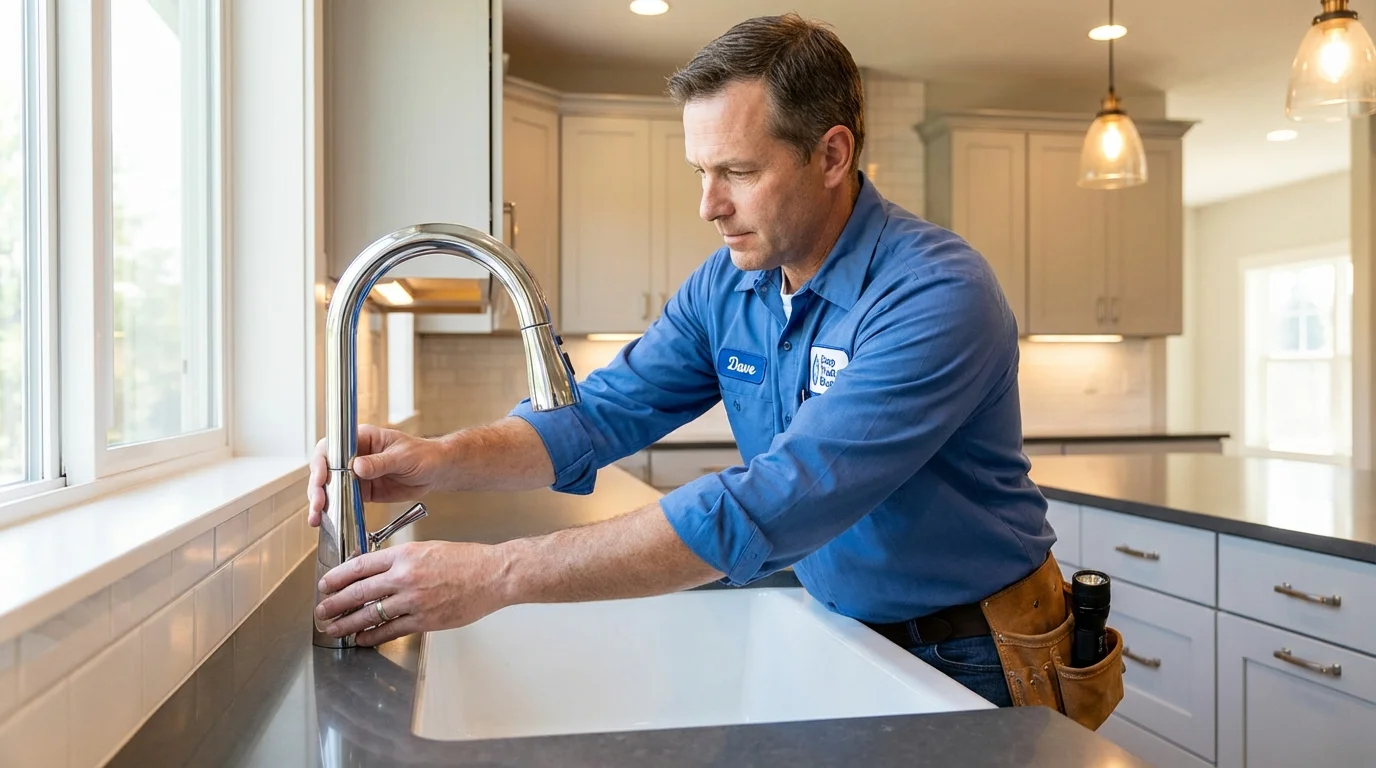 Kitchen faucet installation by Johns Plumbing LLC in Suwanee